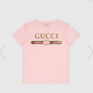 AUTHENTIC GUCCI KIDS PINK LOGO T-SHIRT
